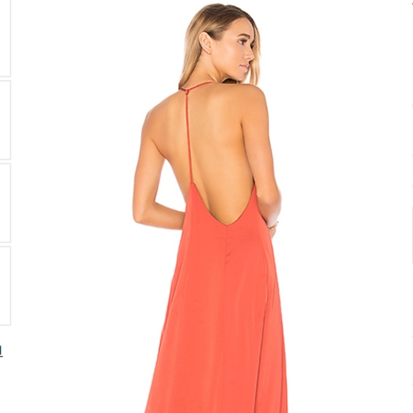 by the way Rust Red Satin Maxi Dress NWT Sz Small - Picture 1 of 8